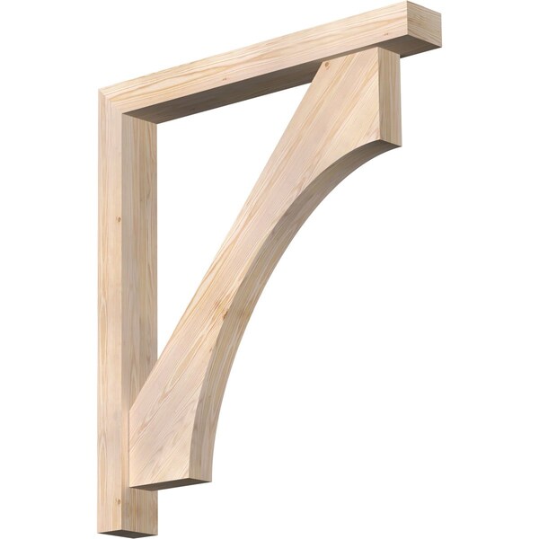 Ekena Millwork Westlake Block Smooth Bracket w/ Offset Brace, Douglas Fir, 5 1/2"W x 42"D x 48"H BKT0604X42X48WTL05SDF - main